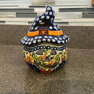 Vena small polish pottery pumpkin UNIKAT New with tag